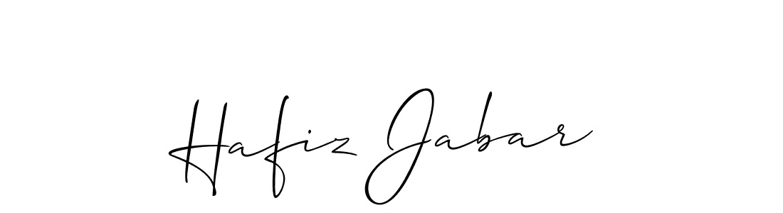 It looks lik you need a new signature style for name Hafiz Jabar. Design unique handwritten (Allison_Script) signature with our free signature maker in just a few clicks. Hafiz Jabar signature style 2 images and pictures png