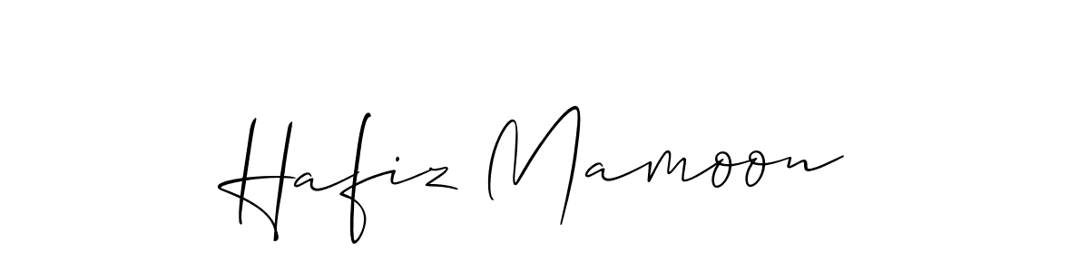 Design your own signature with our free online signature maker. With this signature software, you can create a handwritten (Allison_Script) signature for name Hafiz Mamoon. Hafiz Mamoon signature style 2 images and pictures png