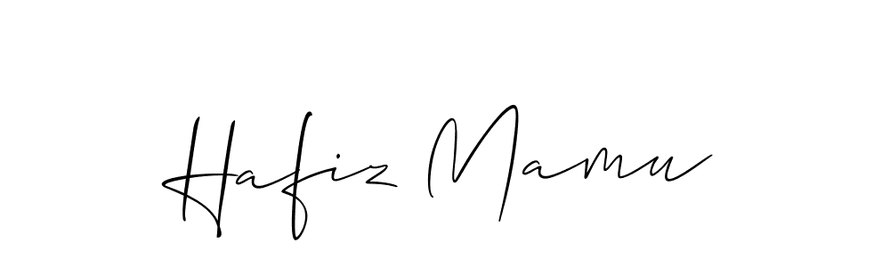 How to make Hafiz Mamu signature? Allison_Script is a professional autograph style. Create handwritten signature for Hafiz Mamu name. Hafiz Mamu signature style 2 images and pictures png