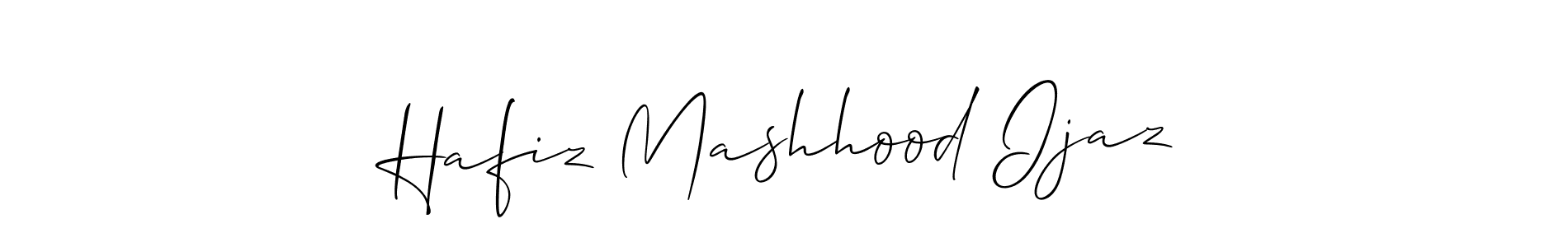 How to Draw Hafiz Mashhood Ijaz signature style? Allison_Script is a latest design signature styles for name Hafiz Mashhood Ijaz. Hafiz Mashhood Ijaz signature style 2 images and pictures png