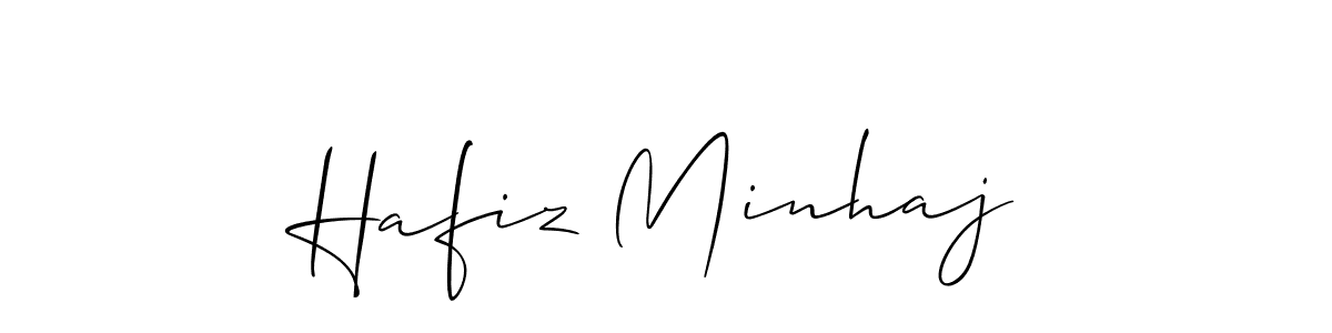How to make Hafiz Minhaj signature? Allison_Script is a professional autograph style. Create handwritten signature for Hafiz Minhaj name. Hafiz Minhaj signature style 2 images and pictures png