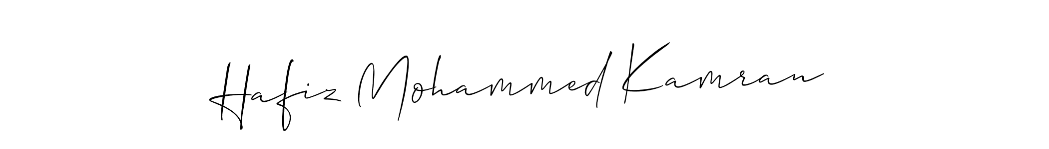 Make a beautiful signature design for name Hafiz Mohammed Kamran. With this signature (Allison_Script) style, you can create a handwritten signature for free. Hafiz Mohammed Kamran signature style 2 images and pictures png