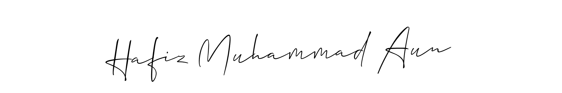 Design your own signature with our free online signature maker. With this signature software, you can create a handwritten (Allison_Script) signature for name Hafiz Muhammad Aun. Hafiz Muhammad Aun signature style 2 images and pictures png