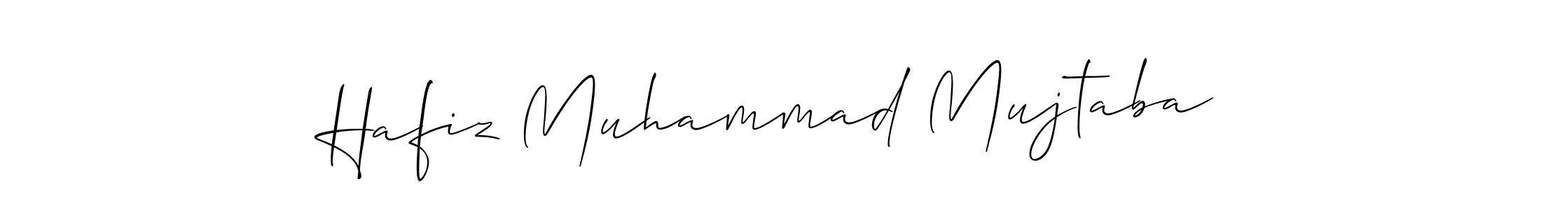 The best way (Allison_Script) to make a short signature is to pick only two or three words in your name. The name Hafiz Muhammad Mujtaba include a total of six letters. For converting this name. Hafiz Muhammad Mujtaba signature style 2 images and pictures png