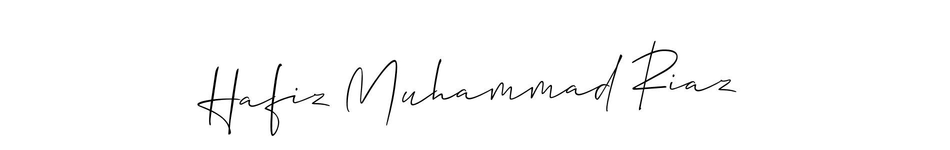 How to make Hafiz Muhammad Riaz signature? Allison_Script is a professional autograph style. Create handwritten signature for Hafiz Muhammad Riaz name. Hafiz Muhammad Riaz signature style 2 images and pictures png
