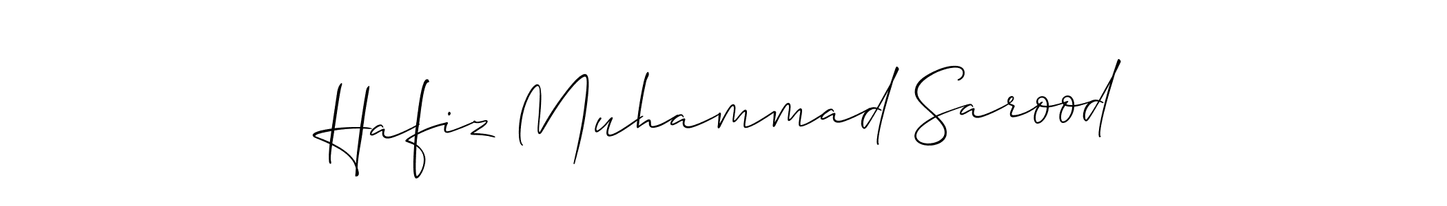 if you are searching for the best signature style for your name Hafiz Muhammad Sarood. so please give up your signature search. here we have designed multiple signature styles  using Allison_Script. Hafiz Muhammad Sarood signature style 2 images and pictures png