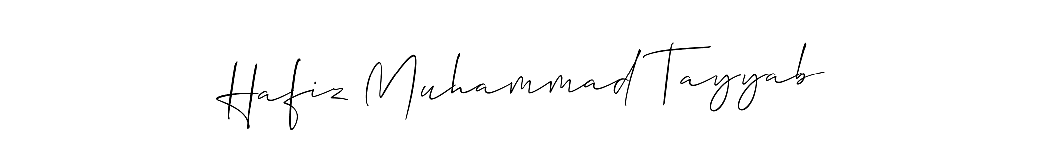 Allison_Script is a professional signature style that is perfect for those who want to add a touch of class to their signature. It is also a great choice for those who want to make their signature more unique. Get Hafiz Muhammad Tayyab name to fancy signature for free. Hafiz Muhammad Tayyab signature style 2 images and pictures png