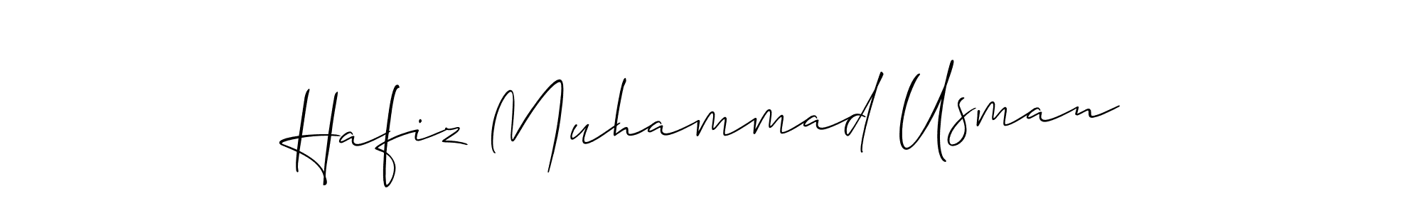 Create a beautiful signature design for name Hafiz Muhammad Usman. With this signature (Allison_Script) fonts, you can make a handwritten signature for free. Hafiz Muhammad Usman signature style 2 images and pictures png