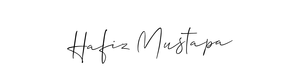 Use a signature maker to create a handwritten signature online. With this signature software, you can design (Allison_Script) your own signature for name Hafiz Mustapa. Hafiz Mustapa signature style 2 images and pictures png