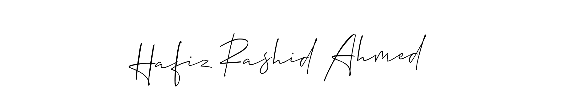 The best way (Allison_Script) to make a short signature is to pick only two or three words in your name. The name Hafiz Rashid Ahmed include a total of six letters. For converting this name. Hafiz Rashid Ahmed signature style 2 images and pictures png