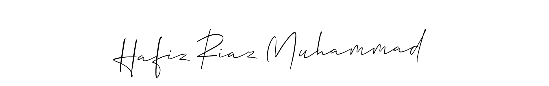 Also You can easily find your signature by using the search form. We will create Hafiz Riaz Muhammad name handwritten signature images for you free of cost using Allison_Script sign style. Hafiz Riaz Muhammad signature style 2 images and pictures png