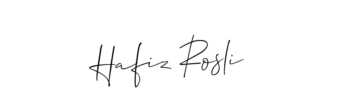 Hafiz Rosli stylish signature style. Best Handwritten Sign (Allison_Script) for my name. Handwritten Signature Collection Ideas for my name Hafiz Rosli. Hafiz Rosli signature style 2 images and pictures png