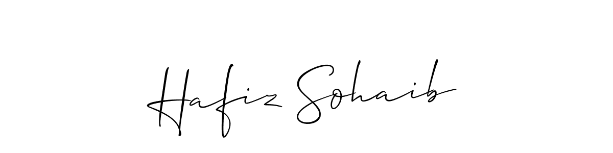 How to make Hafiz Sohaib name signature. Use Allison_Script style for creating short signs online. This is the latest handwritten sign. Hafiz Sohaib signature style 2 images and pictures png