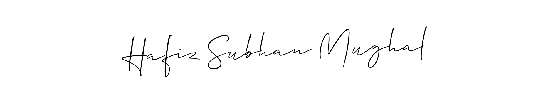 Design your own signature with our free online signature maker. With this signature software, you can create a handwritten (Allison_Script) signature for name Hafiz Subhan Mughal. Hafiz Subhan Mughal signature style 2 images and pictures png