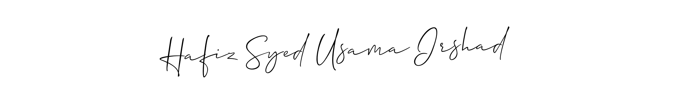 Similarly Allison_Script is the best handwritten signature design. Signature creator online .You can use it as an online autograph creator for name Hafiz Syed Usama Irshad. Hafiz Syed Usama Irshad signature style 2 images and pictures png