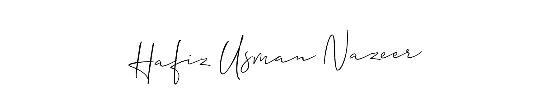 You can use this online signature creator to create a handwritten signature for the name Hafiz Usman Nazeer. This is the best online autograph maker. Hafiz Usman Nazeer signature style 2 images and pictures png