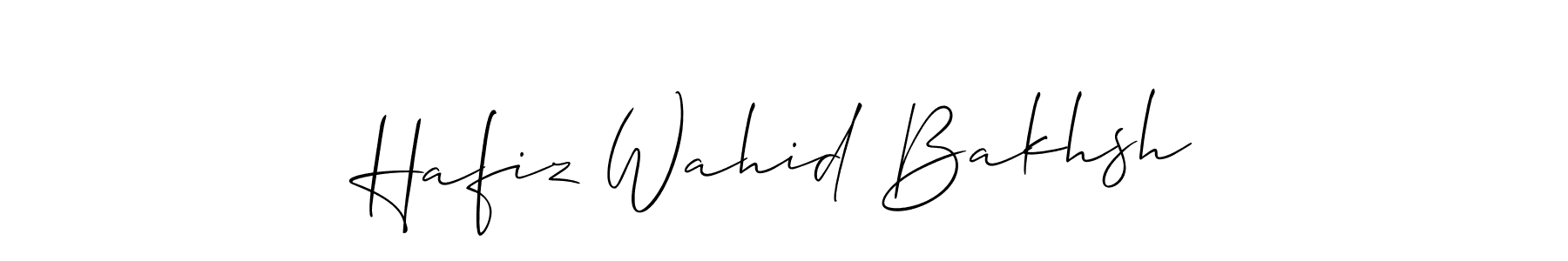 Also You can easily find your signature by using the search form. We will create Hafiz Wahid Bakhsh name handwritten signature images for you free of cost using Allison_Script sign style. Hafiz Wahid Bakhsh signature style 2 images and pictures png