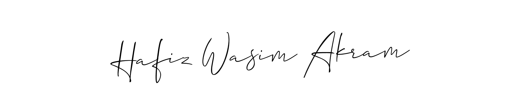 Also we have Hafiz Wasim Akram name is the best signature style. Create professional handwritten signature collection using Allison_Script autograph style. Hafiz Wasim Akram signature style 2 images and pictures png