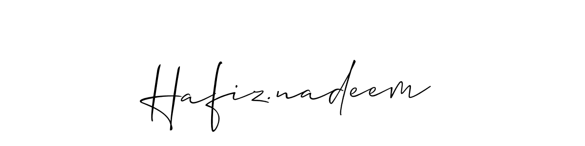 Create a beautiful signature design for name Hafiz.nadeem. With this signature (Allison_Script) fonts, you can make a handwritten signature for free. Hafiz.nadeem signature style 2 images and pictures png