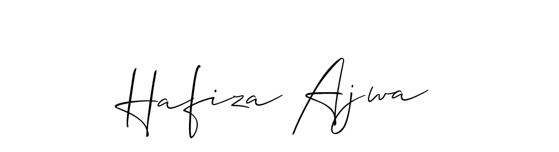 Make a beautiful signature design for name Hafiza Ajwa. With this signature (Allison_Script) style, you can create a handwritten signature for free. Hafiza Ajwa signature style 2 images and pictures png