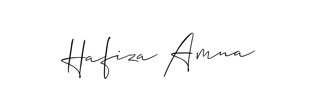 It looks lik you need a new signature style for name Hafiza Amna. Design unique handwritten (Allison_Script) signature with our free signature maker in just a few clicks. Hafiza Amna signature style 2 images and pictures png