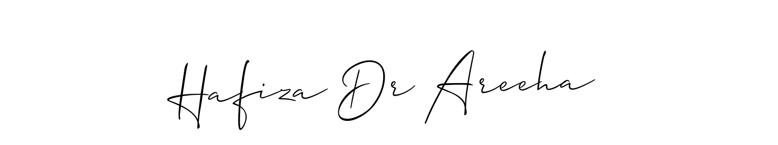 The best way (Allison_Script) to make a short signature is to pick only two or three words in your name. The name Hafiza Dr Areeha include a total of six letters. For converting this name. Hafiza Dr Areeha signature style 2 images and pictures png
