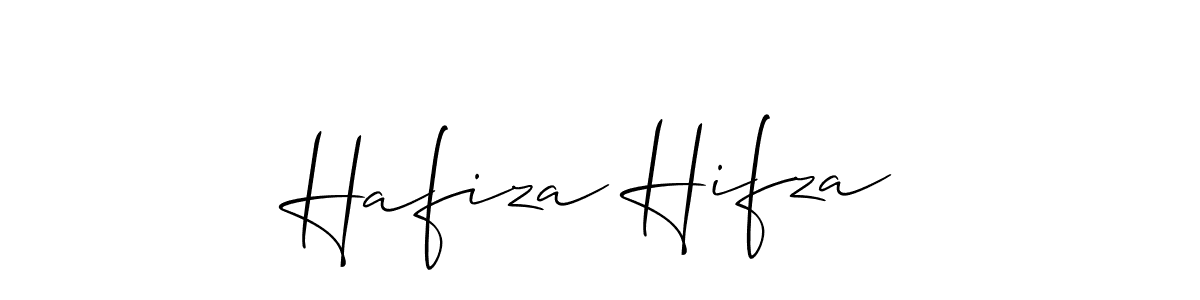 Use a signature maker to create a handwritten signature online. With this signature software, you can design (Allison_Script) your own signature for name Hafiza Hifza. Hafiza Hifza signature style 2 images and pictures png