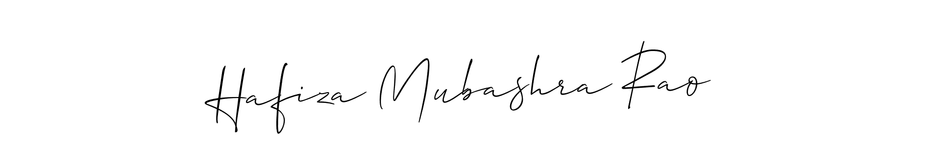 Similarly Allison_Script is the best handwritten signature design. Signature creator online .You can use it as an online autograph creator for name Hafiza Mubashra Rao. Hafiza Mubashra Rao signature style 2 images and pictures png