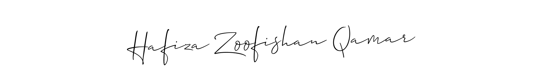 How to make Hafiza Zoofishan Qamar name signature. Use Allison_Script style for creating short signs online. This is the latest handwritten sign. Hafiza Zoofishan Qamar signature style 2 images and pictures png