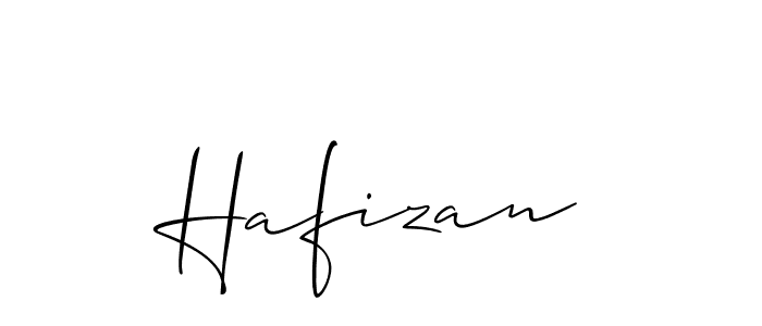 Make a beautiful signature design for name Hafizan. With this signature (Allison_Script) style, you can create a handwritten signature for free. Hafizan signature style 2 images and pictures png