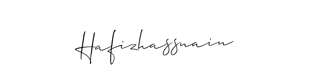 Design your own signature with our free online signature maker. With this signature software, you can create a handwritten (Allison_Script) signature for name Hafizhassnain. Hafizhassnain signature style 2 images and pictures png
