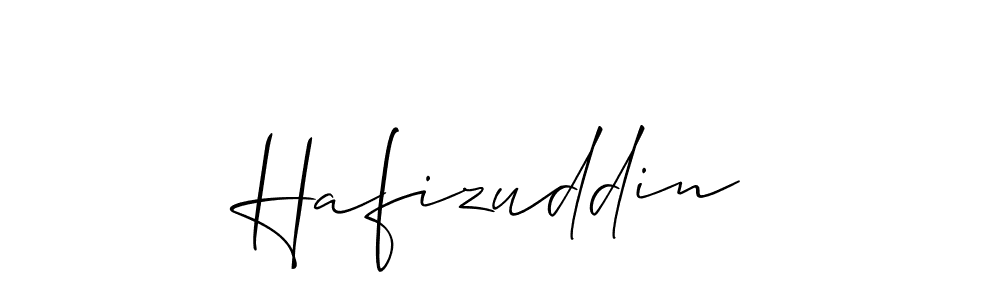 How to make Hafizuddin signature? Allison_Script is a professional autograph style. Create handwritten signature for Hafizuddin name. Hafizuddin signature style 2 images and pictures png