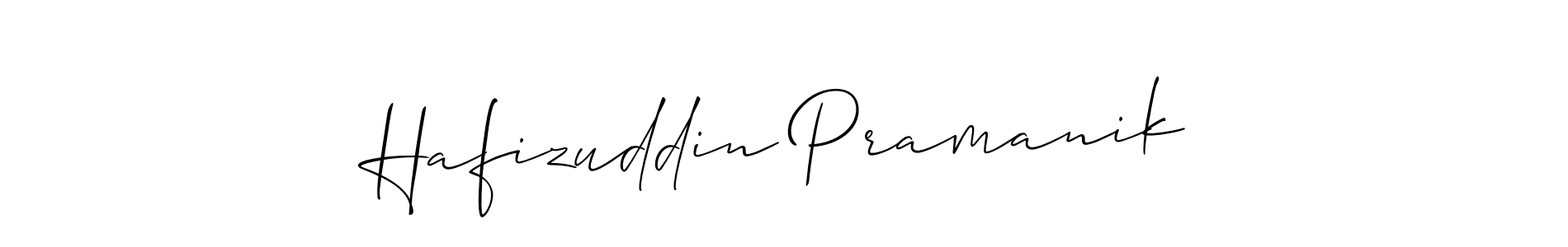 Also we have Hafizuddin Pramanik name is the best signature style. Create professional handwritten signature collection using Allison_Script autograph style. Hafizuddin Pramanik signature style 2 images and pictures png