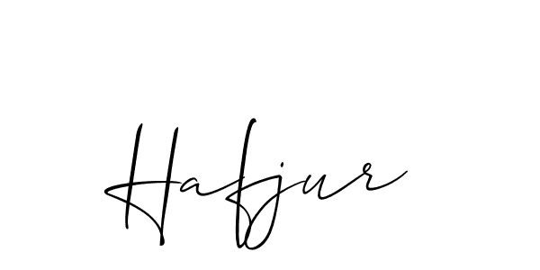 How to Draw Hafjur signature style? Allison_Script is a latest design signature styles for name Hafjur. Hafjur signature style 2 images and pictures png