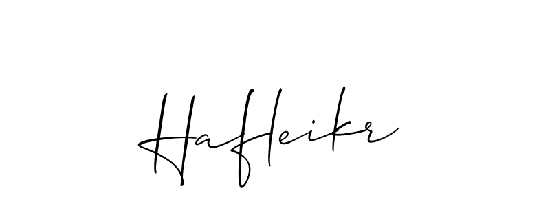 Create a beautiful signature design for name Hafleikr. With this signature (Allison_Script) fonts, you can make a handwritten signature for free. Hafleikr signature style 2 images and pictures png