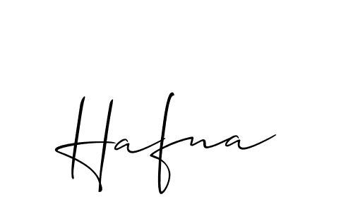 Make a beautiful signature design for name Hafna. With this signature (Allison_Script) style, you can create a handwritten signature for free. Hafna signature style 2 images and pictures png