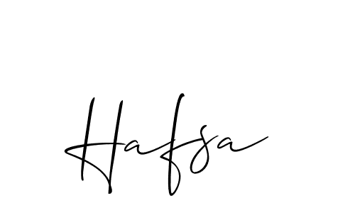 Create a beautiful signature design for name Hafsa. With this signature (Allison_Script) fonts, you can make a handwritten signature for free. Hafsa signature style 2 images and pictures png