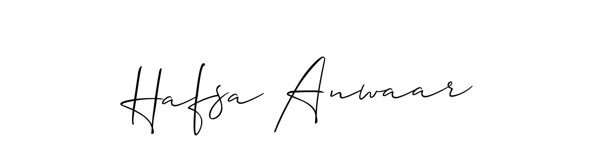 Similarly Allison_Script is the best handwritten signature design. Signature creator online .You can use it as an online autograph creator for name Hafsa Anwaar. Hafsa Anwaar signature style 2 images and pictures png