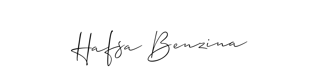 Make a short Hafsa Benzina signature style. Manage your documents anywhere anytime using Allison_Script. Create and add eSignatures, submit forms, share and send files easily. Hafsa Benzina signature style 2 images and pictures png