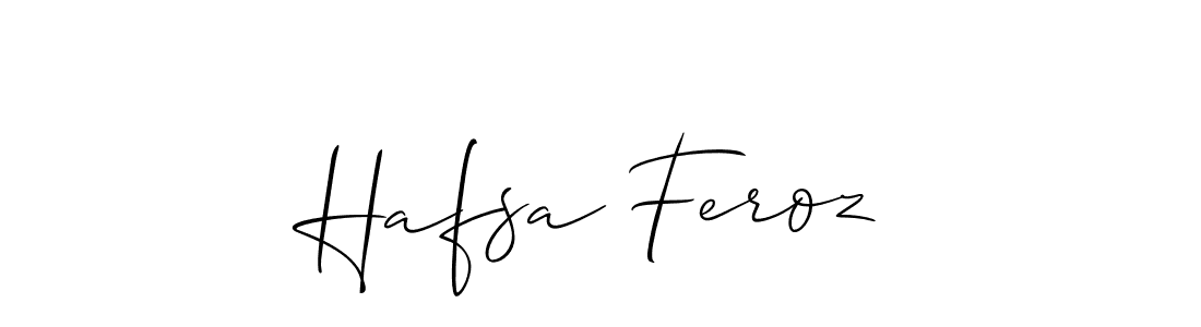 You should practise on your own different ways (Allison_Script) to write your name (Hafsa Feroz) in signature. don't let someone else do it for you. Hafsa Feroz signature style 2 images and pictures png