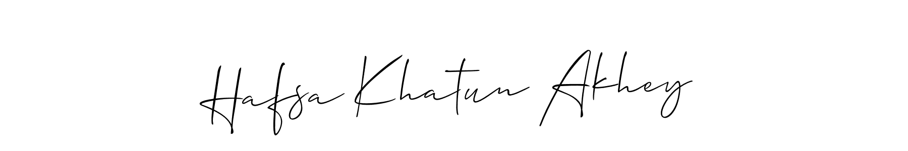 Hafsa Khatun Akhey stylish signature style. Best Handwritten Sign (Allison_Script) for my name. Handwritten Signature Collection Ideas for my name Hafsa Khatun Akhey. Hafsa Khatun Akhey signature style 2 images and pictures png