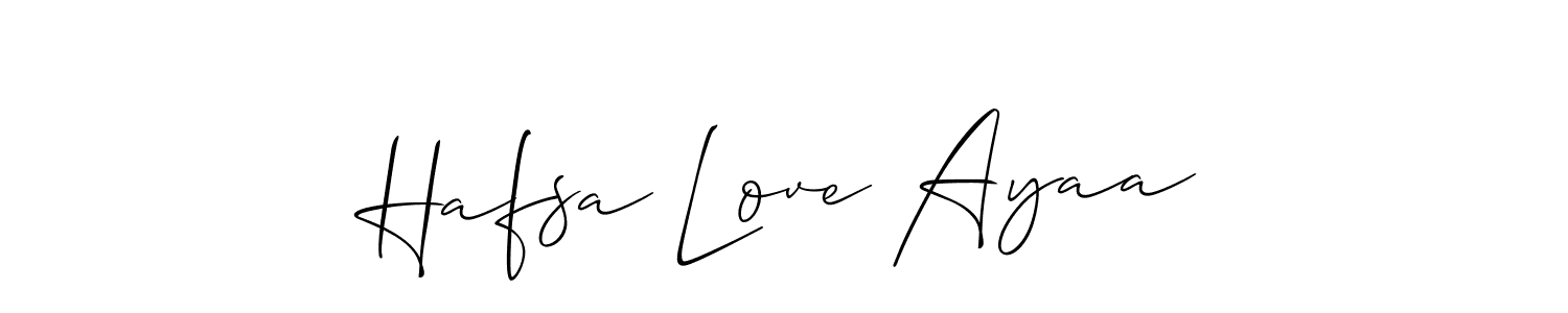 See photos of Hafsa Love Ayaa official signature by Spectra . Check more albums & portfolios. Read reviews & check more about Allison_Script font. Hafsa Love Ayaa signature style 2 images and pictures png
