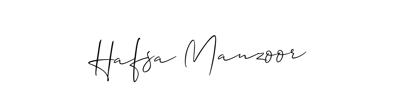 This is the best signature style for the Hafsa Manzoor name. Also you like these signature font (Allison_Script). Mix name signature. Hafsa Manzoor signature style 2 images and pictures png