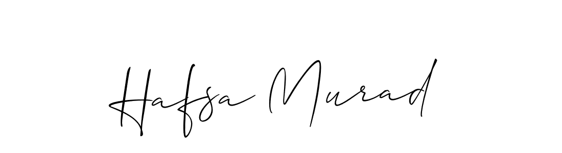 Make a beautiful signature design for name Hafsa Murad. With this signature (Allison_Script) style, you can create a handwritten signature for free. Hafsa Murad signature style 2 images and pictures png