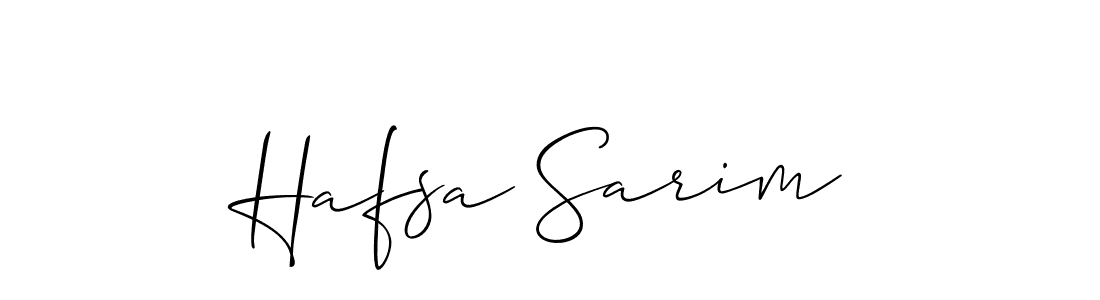 How to Draw Hafsa Sarim signature style? Allison_Script is a latest design signature styles for name Hafsa Sarim. Hafsa Sarim signature style 2 images and pictures png