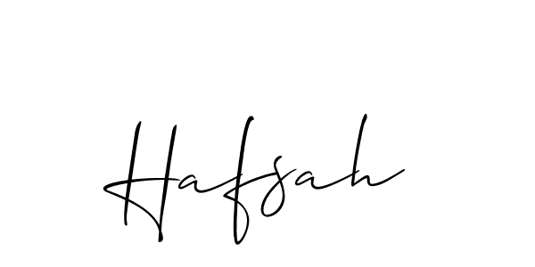 Allison_Script is a professional signature style that is perfect for those who want to add a touch of class to their signature. It is also a great choice for those who want to make their signature more unique. Get Hafsah name to fancy signature for free. Hafsah signature style 2 images and pictures png