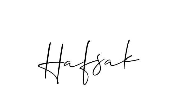 It looks lik you need a new signature style for name Hafsak. Design unique handwritten (Allison_Script) signature with our free signature maker in just a few clicks. Hafsak signature style 2 images and pictures png