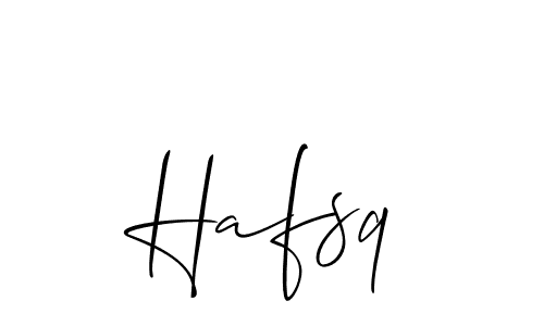 Make a beautiful signature design for name Hafsq. With this signature (Allison_Script) style, you can create a handwritten signature for free. Hafsq signature style 2 images and pictures png