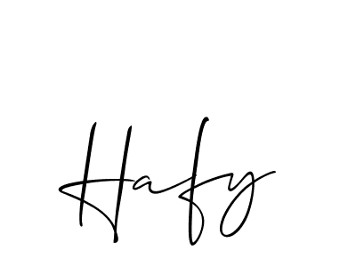 Hafy stylish signature style. Best Handwritten Sign (Allison_Script) for my name. Handwritten Signature Collection Ideas for my name Hafy. Hafy signature style 2 images and pictures png