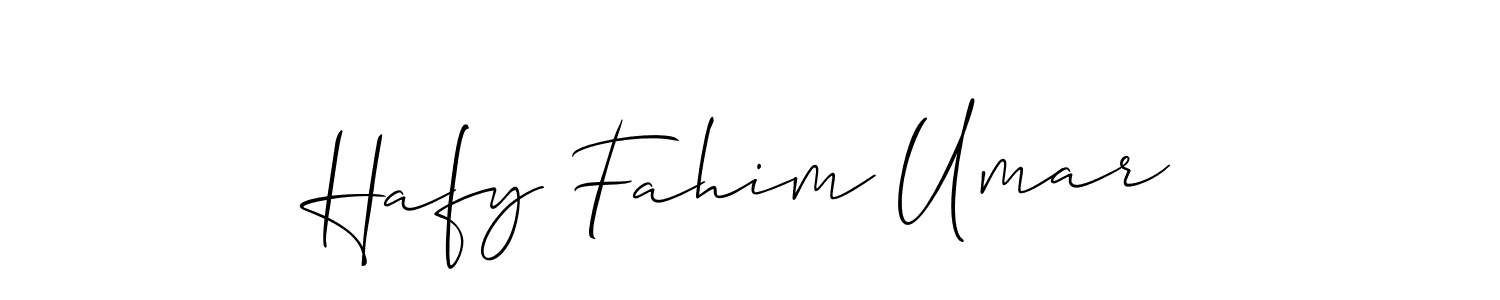 This is the best signature style for the Hafy Fahim Umar name. Also you like these signature font (Allison_Script). Mix name signature. Hafy Fahim Umar signature style 2 images and pictures png